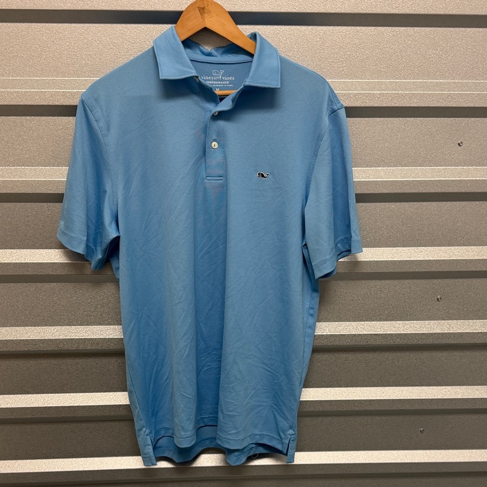 Vineyard Vines Performance Men’s Blue‎ Polo Shirt  Medium Preppy Academia GOLF